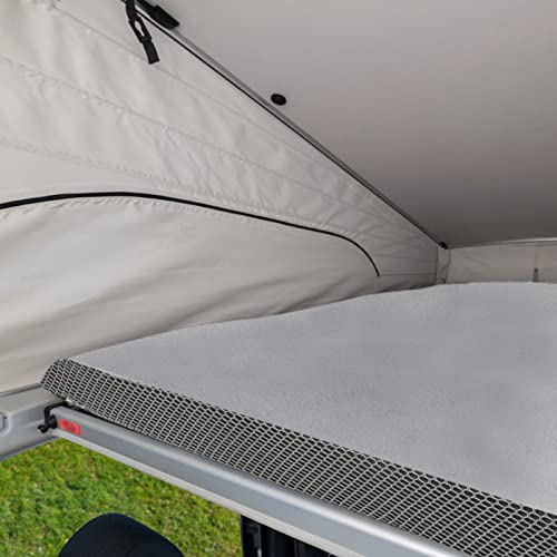 Black Forest Fox Wohnmobil Schonbezug Hochbett Faltbett für VW T5 T6 T6.1 Beach Ocean Gran California 600 680 Mercedes Benz Marco Polo (Grau. Grand California 600 für 3 TLG. Heckbett)