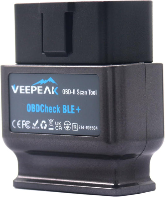 Veepeak OBDCheck BLE+ Bluetooth OBD II EOBD Diagnosegerät Adapter Stecker Auto Diagnose Scanner für iOS und Android