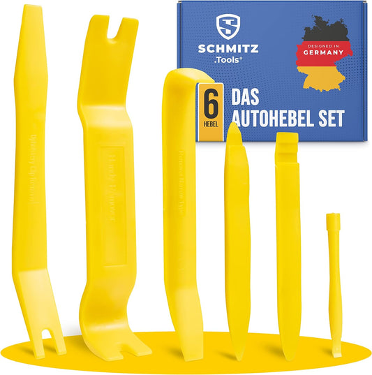 SCHMITZ.Tools trim wedges + lever tool car set [6 parts] car disassembly tool set - trim tool - door trim tool - plastic wedges vehicle - car trim tool 