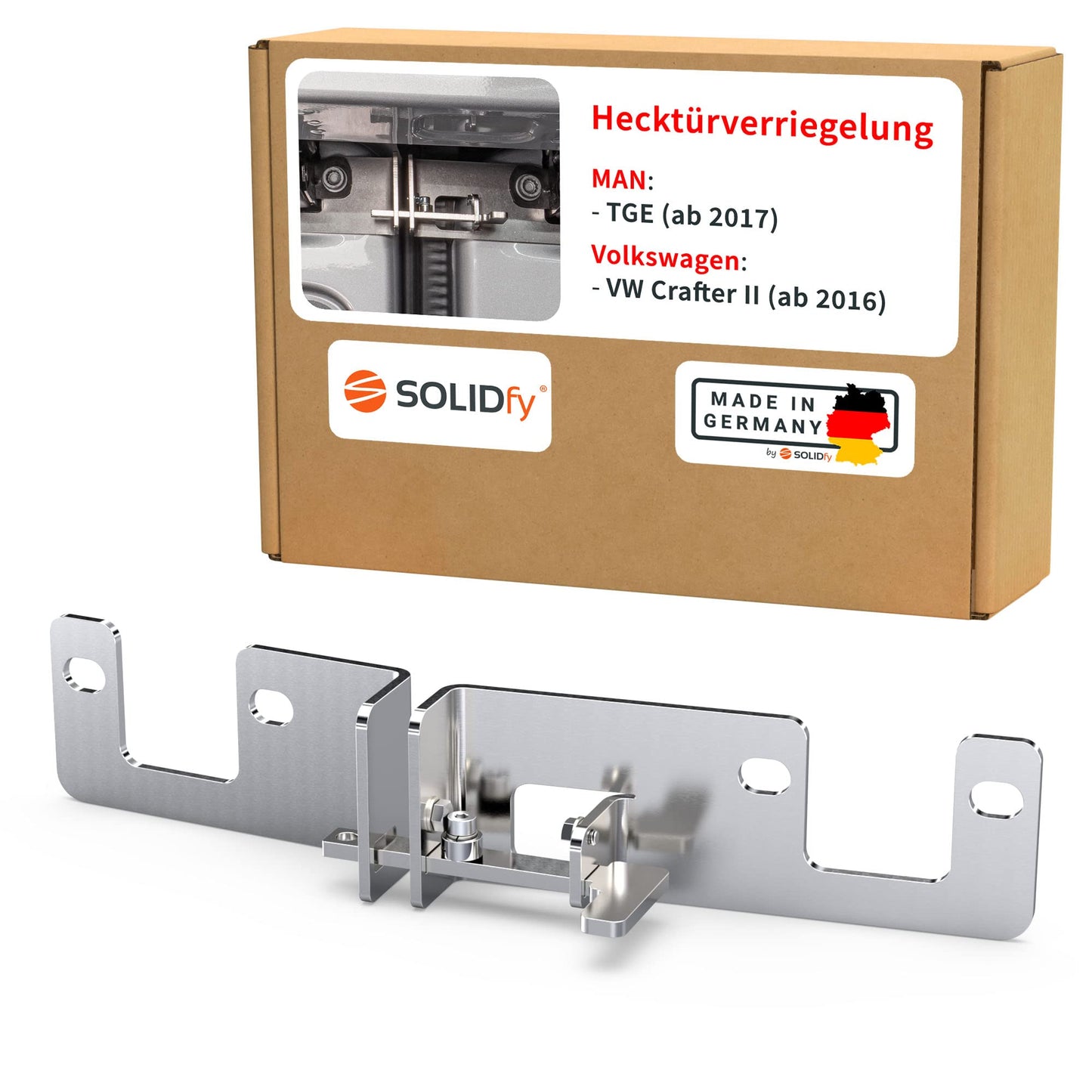 SOLIDfy® - Rear door lock for VW Crafter II 2 and MAN TGE from 2017 | Rear door burglar protection motorhome camping 