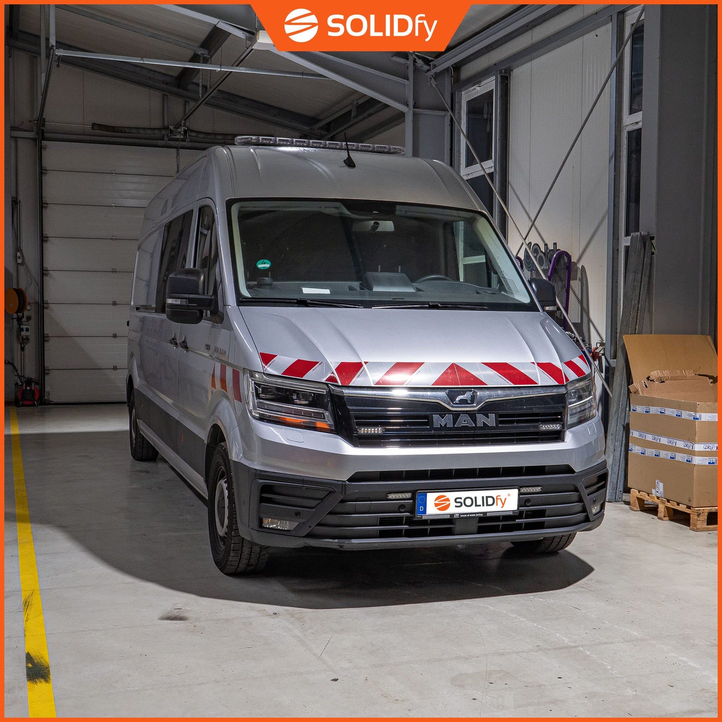 SOLIDfy® - Hecktürverriegelung für VW Crafter II 2 und MAN TGE ab 2017 | Hecktür Einbruchschutz Wohnmobil Camping