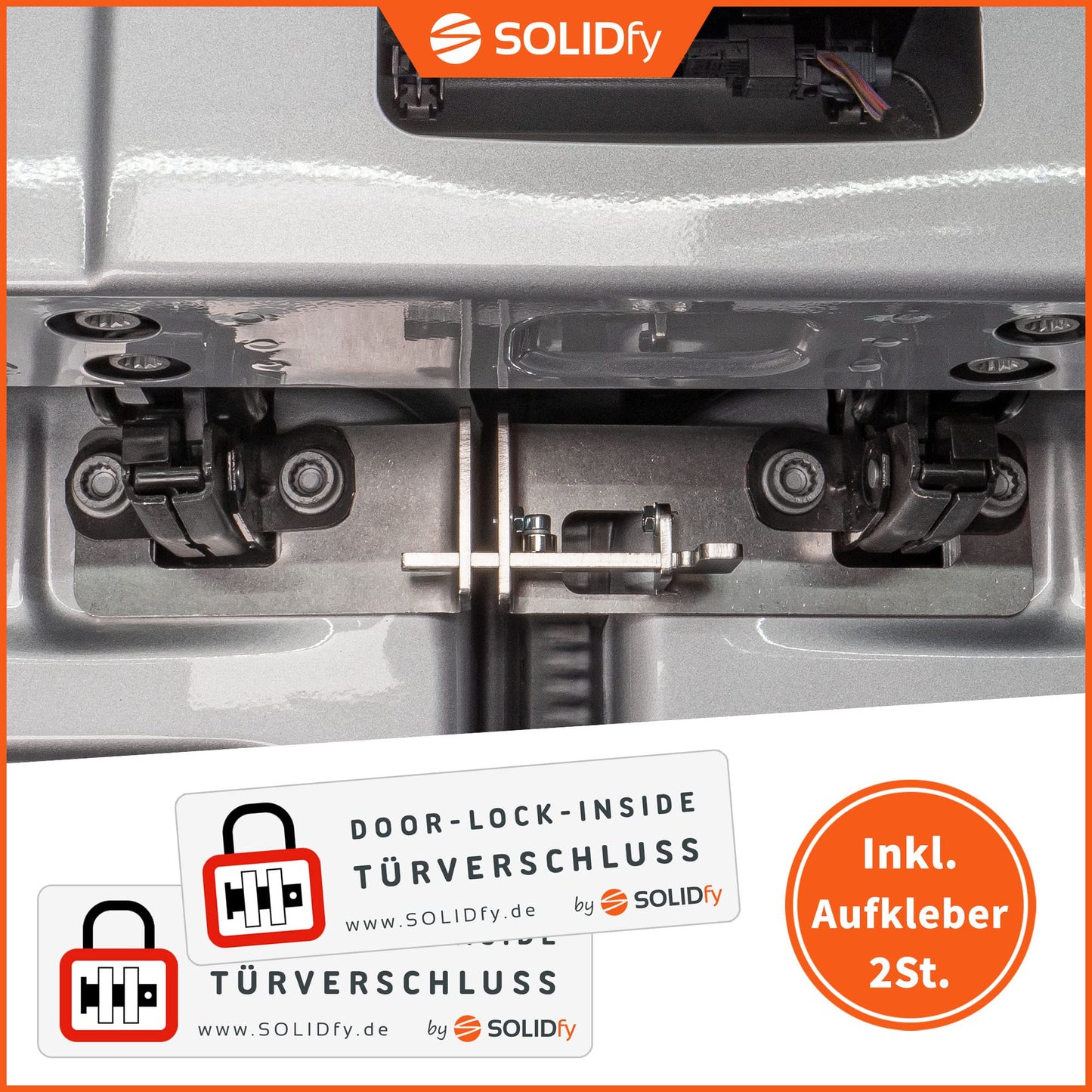 SOLIDfy® - Rear door lock for VW Crafter II 2 and MAN TGE from 2017 | Rear door burglar protection motorhome camping 