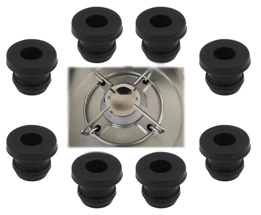 Styyl - 8 pieces of pot support rubbers suitable for pot supports with 5mm rods from Dometic, Smev and Thetford.