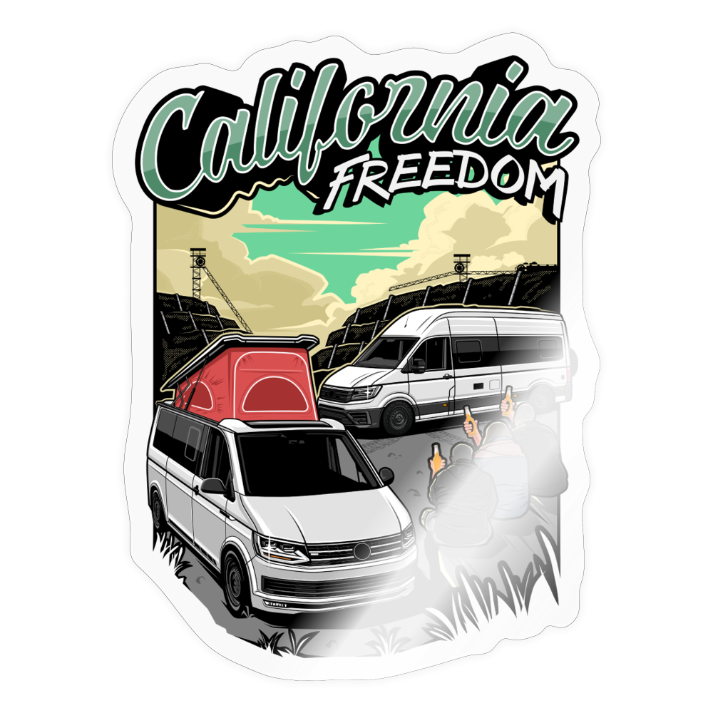California Freedom Sticker - Transparent glänzend